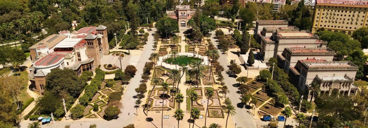 Grupo Raga la restauración de la jardinería de la Plaza de América en el Parque de María Luisa de Sevilla